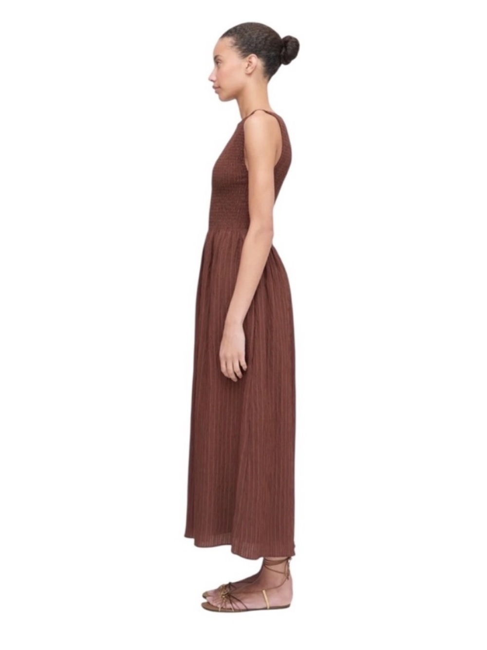 Hill House Cosima Nap dress. Chocolate Tonal Seersucker. S. EUC - Picture 4 of 6